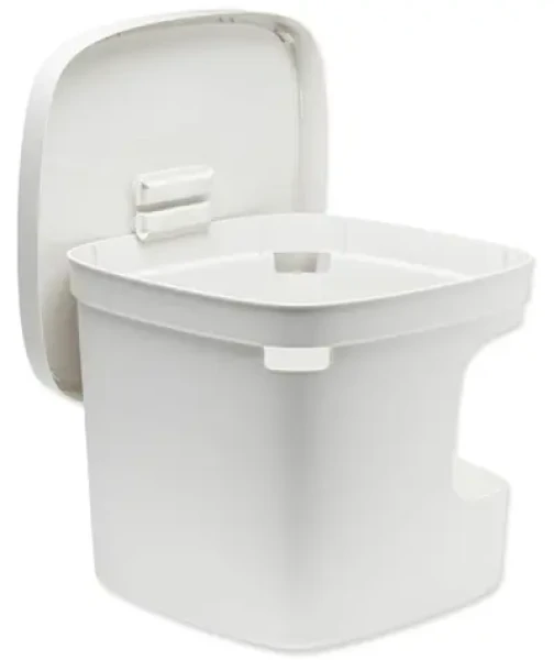 MODERNA Toaleta pro kočky Cubana krémová / Toaleta / Rohová, s krytem / 49,5x49,5x43 cm (163-22366)