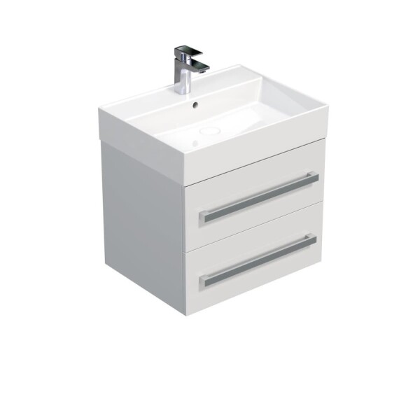 Koupelnová skříňka s umyvadlem SAT Cube Way 60x53x46 cm bílá lesk CUBE46602BISAT CUBE46602BISAT