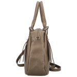 Módní dámská kožená kabelka do ruky Hannah, taupe