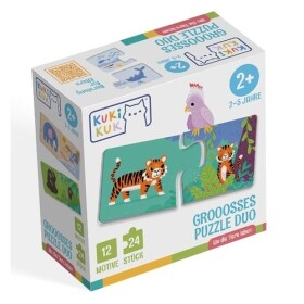 Kukikuk Grooosses Puzzle Duo Wo die Tiere Leben