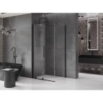 MEXEN/S - Velar sprchový kout 100 x 75, transparent, černá 871-100-075-01-70