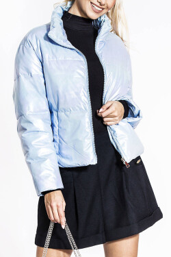 Světle modrá dámská bunda s Modrá L (40) model 17012354 - Ann Gissy