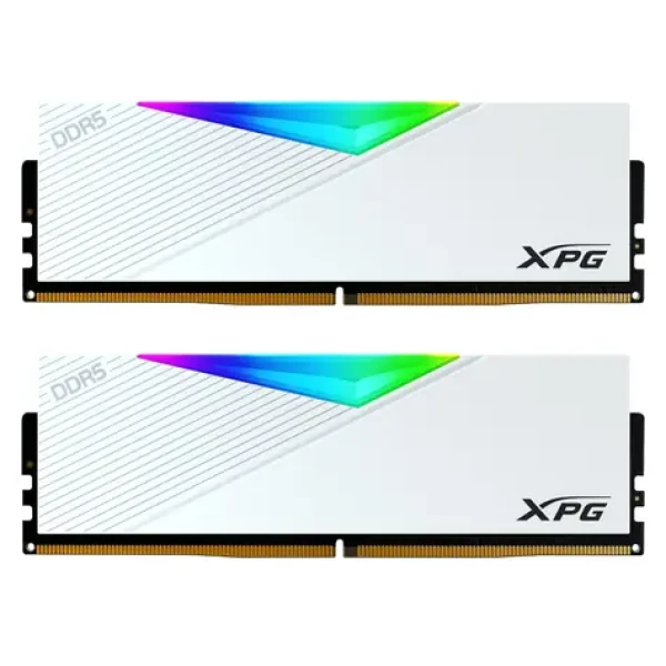 ADATA Lancer RGB 64GB (2x 32GB) bílá / Paměť RAM / DDR5 / 6400 MHz / CL32 / DIMM / XMP 3.0 (AX5U6400C3232G-DCLARWH)