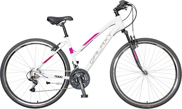 GALAXY ELARA pneu 28", rám 18", model 2024 barva bílá - ZDARMA dopravné, seřízení, odborná montáž a sada světel! (Záruka nejlepší ceny! Nakupujte u autorizovaného prodejce!)