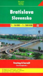 Slovensko Bratislava mapy (1:500.000, 1:16 000)