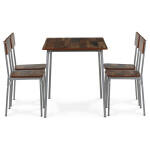Jídelní set s 4 židlemi, 110x70x76cm, mdf, old wood, AUT-O2156 OLW2