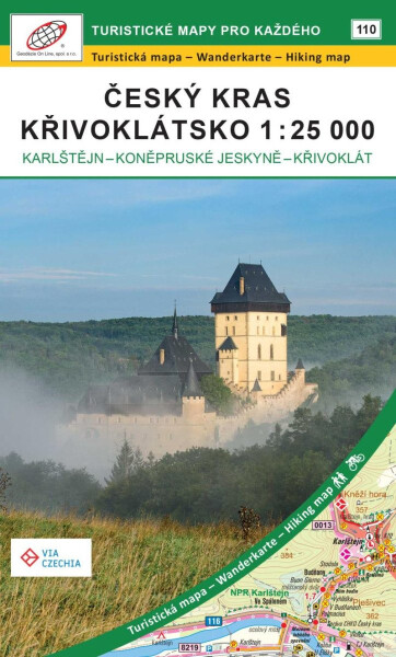 Český kras, Křivoklátsko 25 000 110 Turistické mapy pro každého