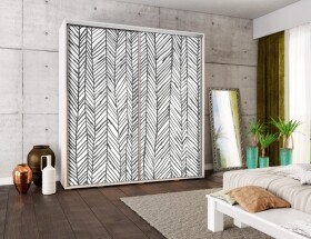 FRONTI Šatní skříň PENELOPA 205 Rybí kost 6965
