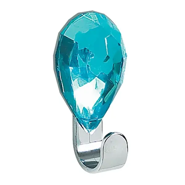 Spirella JEWEL samolepící háček modrý topaz / plast / 30 x 65 mm
