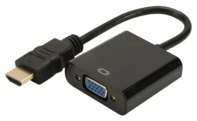 Digitus DA-70461 černá / Převodník HDMI na VGA / audio výstup 3,5 mm / Full HD, UXGA (DA-70461)