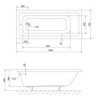 Kielle - Arkas I Obdélníková vana 170x70, bílá 11111330