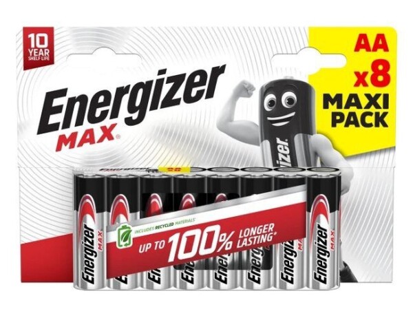 Alkalické tužkové baterie AA 8ks - Energizer Max