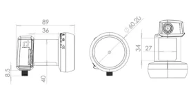 Inverto HOME PRO Universal Single / LNB / Universal / 1 výstup (LNB INV H PRO SINGLE)