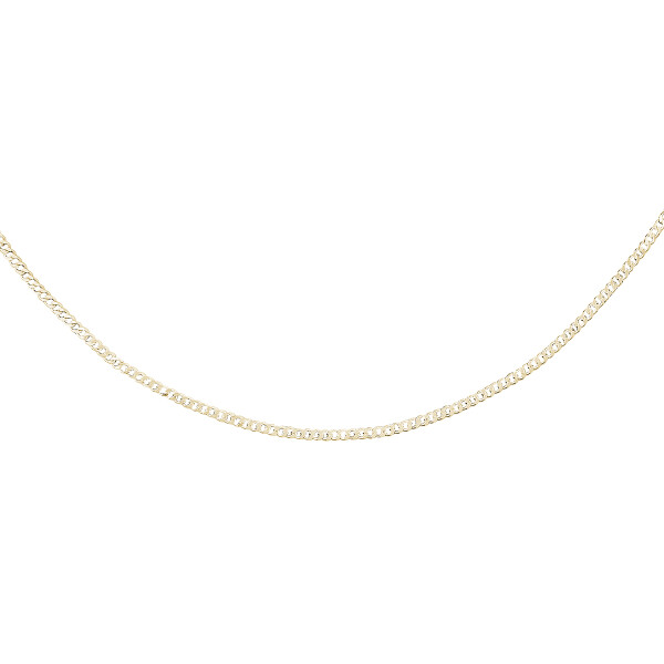 LUNICA Stříbrný pozlacený řetízek KERB 50cm 1052