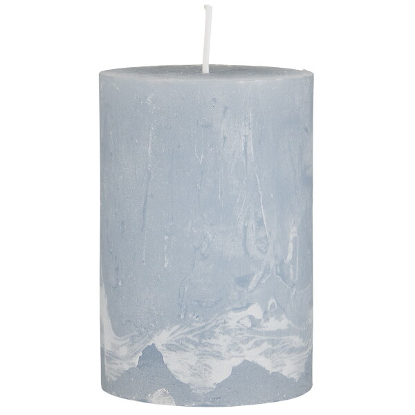 Ib Laursen Svíčka Rustic Dusty Blue 10 cm, modrá barva, vosk
