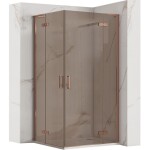 REA/S - Sprchová kabina Hugo Double 80x80 Copper Brush KPL-K6971