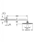 GROHE - Rainshower Hlavová sprcha Cosmopolitan, sprchové rameno 42 cm, chrom 26171000