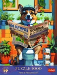TREFL Puzzle Premium Plus Pets People Stuff: Corgi na záchodě