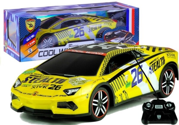 Mamido Závodní auto na dálkové ovládání Cool Wind R/C žluté