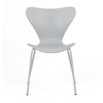 Židle jídelní, šedý plast, čtyřnohá kvová podnož