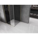 MEXEN/S - Velar L sprchový kout, posuvné dveře 110 x 110, grafit, zlato 871-110-110-43-50