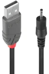 Lindy / Napájecí kabel / USB-A na 2,5 mm / 1,5 m / USB 2.0 / 5 V / černá (70265)