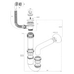 AQUALINE - Závěsná výlevka 55x34cm, plast, bílá PI5055