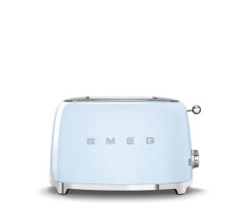 Smeg TSF01PBEU toustovač / topinkovač, 2 toasty, 6 úrovní opékání, zásuvka na drobky, styl. 50. let, pastelově modrá