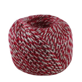 Strömshaga Jutový provázek Twine Round Red/White 125 m, červená barva, textil