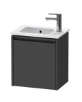 DURAVIT - Ketho.2 Umyvadlová skříňka 44x41x29 cm, 1 dvířka, panty vlevo, grafit mat K25060L49490000