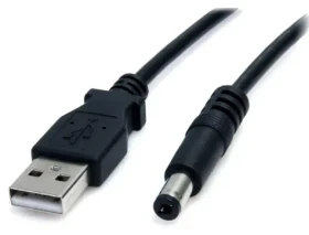 StarTech napájecí kabel USB - Type M barrel černá / Napájecí kabel / 2 m (USB2TYPEM2M)