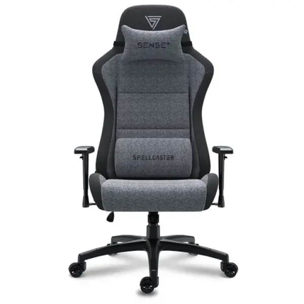 SENSE7 Spellcaster FUKU XL černo-šedá / Herní židle / Látka / nastavitelná / pojezdová kolečka / nosnost 160 kg