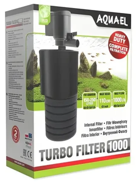 Aquael Turbo Filtr 1000 / Vnitřní akvarijní filtr / 1000 l/h / 11 W / 150-250 l (851-33364)