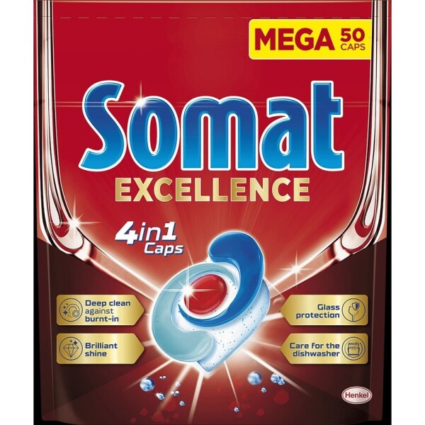 SOMAT tablety do myčky 50 ks EXCELLENCE 4v1 MEGA