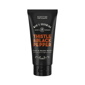 SCOTTISH FINE SOAPS Pánský mycí gel na pleť a vousy Thistle & Black Pepper 150 ml, černá barva, plast