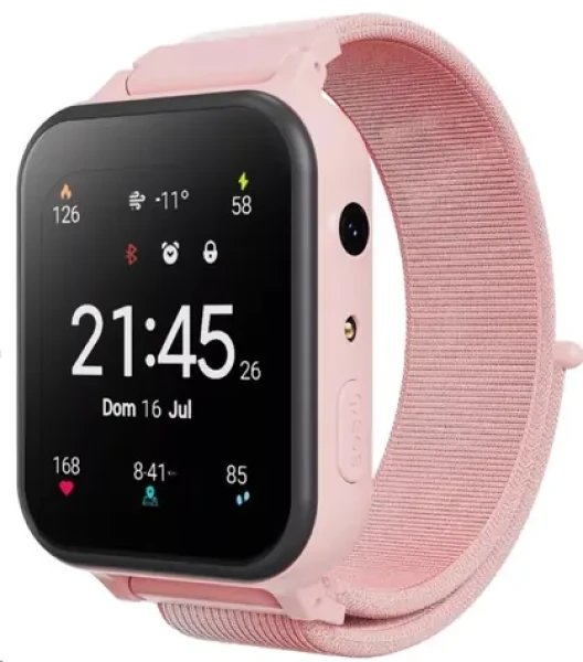 CANYON Alfie KW-37 růžová / Chytré hodinky / 1.69" IPS / IP66 / Nano-SIM / obousměrné volání / 16 her / 512MB / MP3 (CNE-KW37PP)
