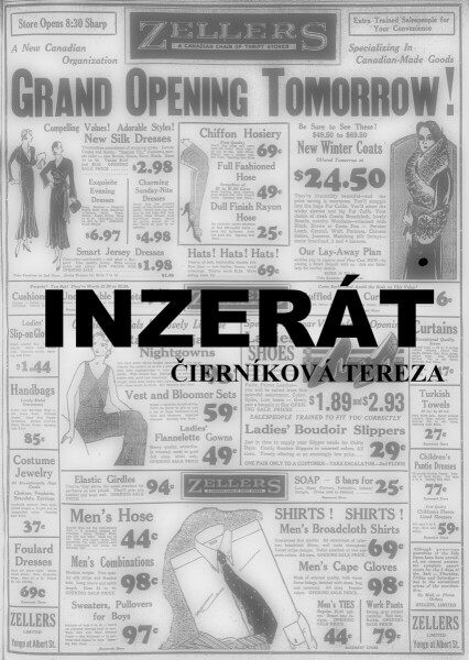 Inzerát - Tereza Čierníková