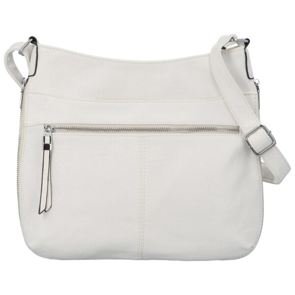 Stylová dámská koženková crossbody kabelka Folomija, bílá