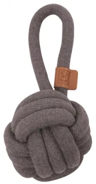 M-Pets Coto bavlněná hračka uzel šedá 11 cm / Přetahovadlo / Bavlna (354026)