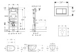 GEBERIT - Duofix Set předstěnové instalace, klozetu Oudee Vortex a sedátka softclose, tlačítko Sigma30, chrom SANI11CA1153B
