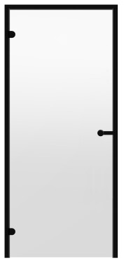 Dveře do parní sauny ALU HARVIA 7x19, čiré 690x1890 mm, černý rám CDA71904BLL