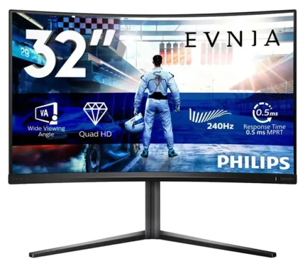 31,5" Philips Evnia 5000 32M2C5500W černá / Monitor / VA zakřivený / QHD / 240Hz / 0,5ms / HDR400 / FreeSync Premium Pro (32M2C5500W/00)
