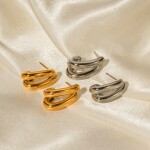 ELENYS Twist Gold – pozlacené náušnice 18K žluté zlato