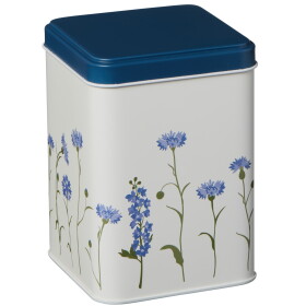 Ib Laursen Plechová dóza s víkem Cornflowers, modrá barva, kov