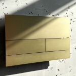 REA/S - Podomítkový WC systém K011A-Q + tlačítka T Brush Gold KPL-E0055