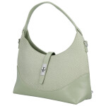 Trendy dámská koženková kabelka do ruky Lussy, zelená