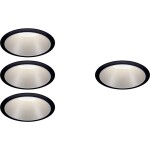 Paulmann 92907 Whirl LED vestavné svítidlo, LED, pevně vestavěné LED, 4.9 W, hliník (kartáčovaný), saténová, sada 3 ks