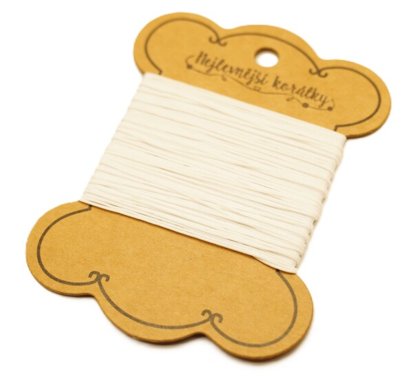 Polyesterová šňůra - bílá - ∅ 0,5 mm Množství: 10 m