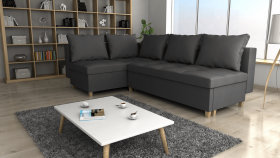 FRONTI Rohová rozkládací sedačka DREAMER tmavěšedá - SAWANA 96 17397