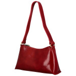 Módní dámská kožená kabelka na rameno Delami Vera Pelle Nemia, červená